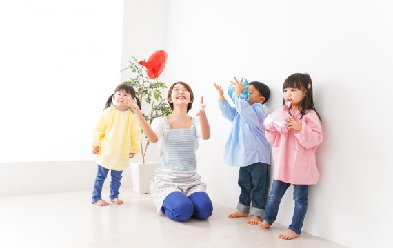 Children and teacher at Kindergarten